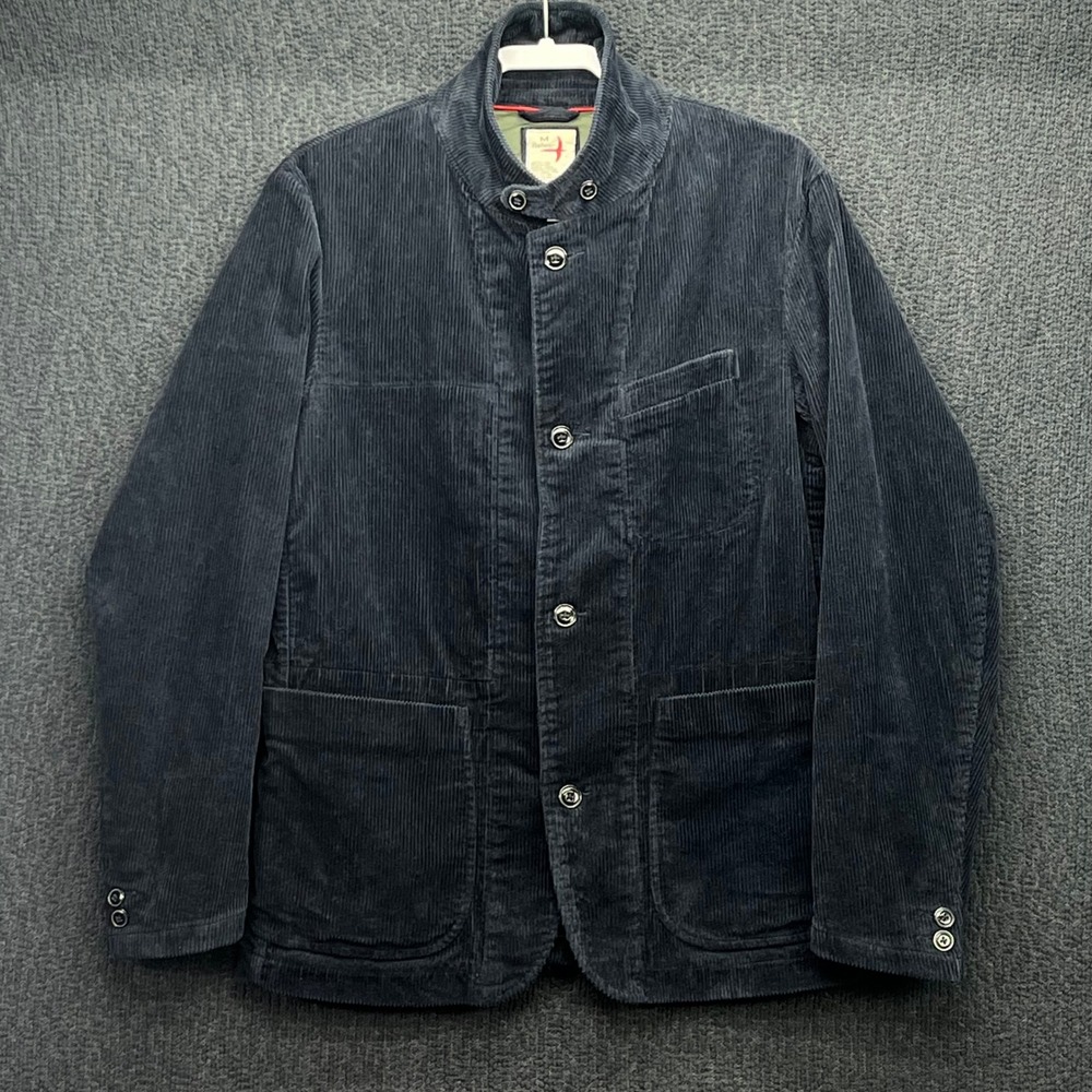 Huckberry Relwen Navy Corduroy Trap Blazer Utility Jacket M Stretch Cotton Coat